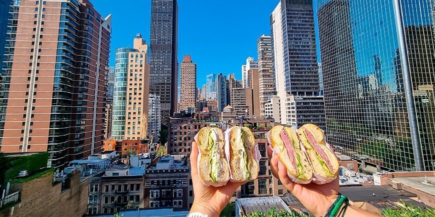 Bagels til frokost i New York