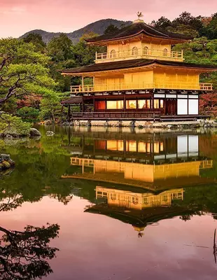 Gullpaviljongen, Kinkakuji i Kyoto, Japan