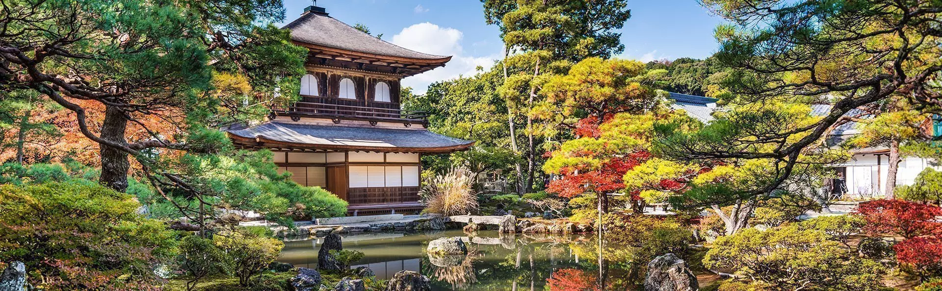 Sølvpaviljongen Ginkakuji i Kyoto, Japan