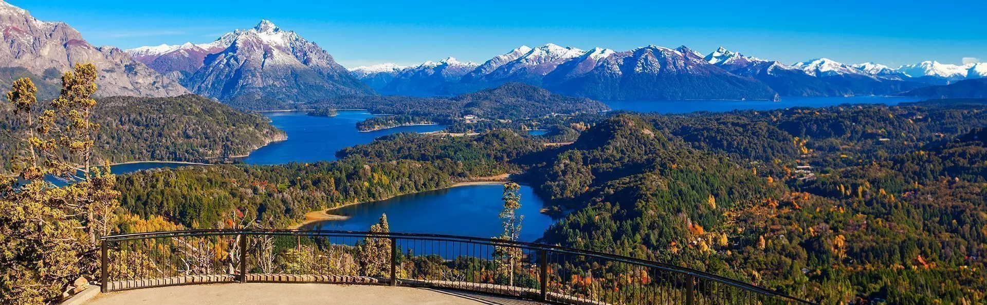 Utsiktspunktet Cerro Campanario nær Bariloche i Nahuel Huapi nasjonalpark, Patagonia i Argentina