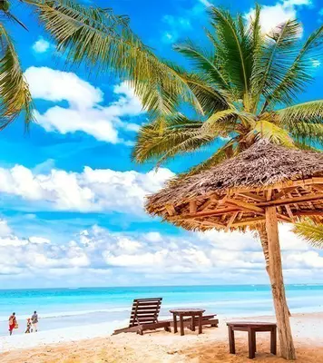 Solrik dag på Diani Beach